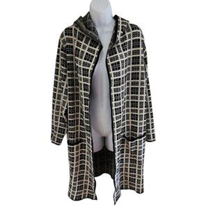 1X Belldini Hooded Plaid Coatigan